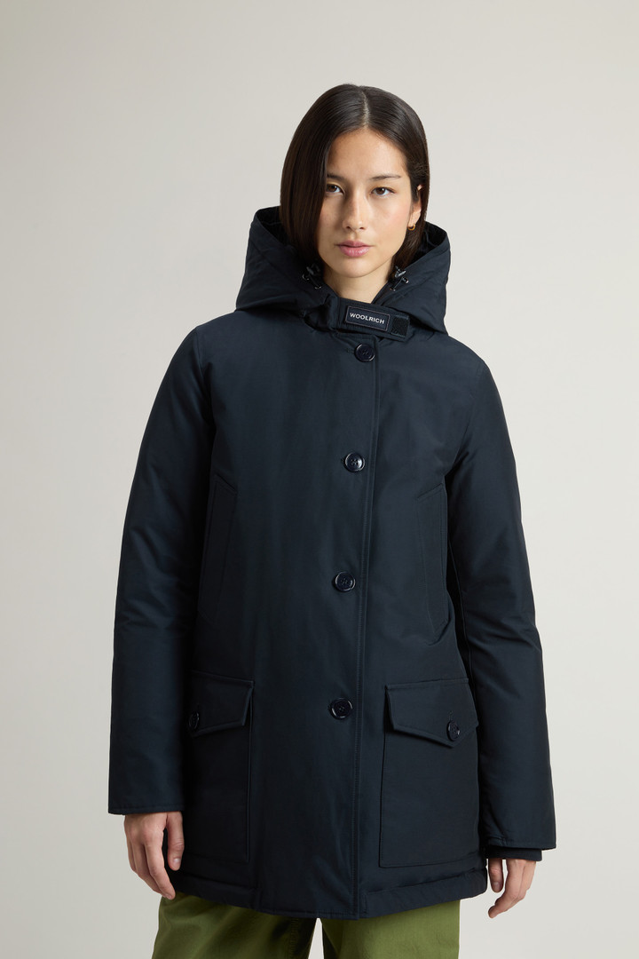 Arctic Parka in Ramar Cloth with Four Pockets and Detachable Fur Blue photo 4 | Woolrich