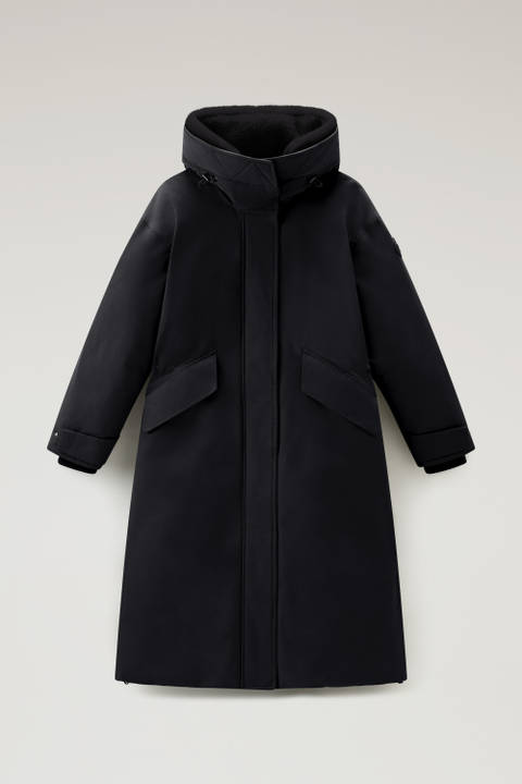 Long Parka in Brushed Ramar Cloth Black photo 2 | Woolrich