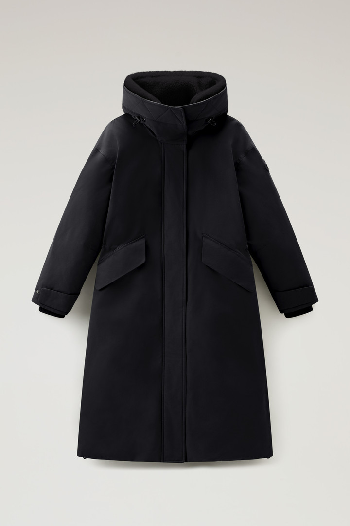 Long Parka in Brushed Ramar Cloth Black photo 1 | Woolrich