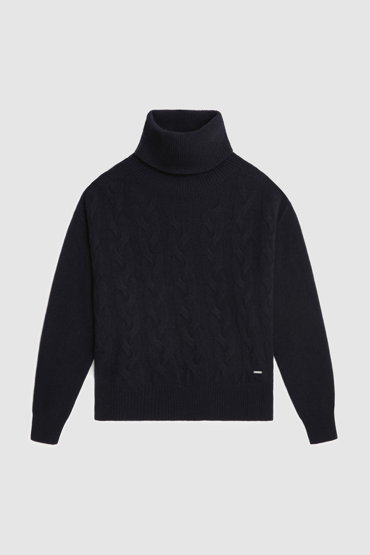Jersey de cuello alto en cashmere