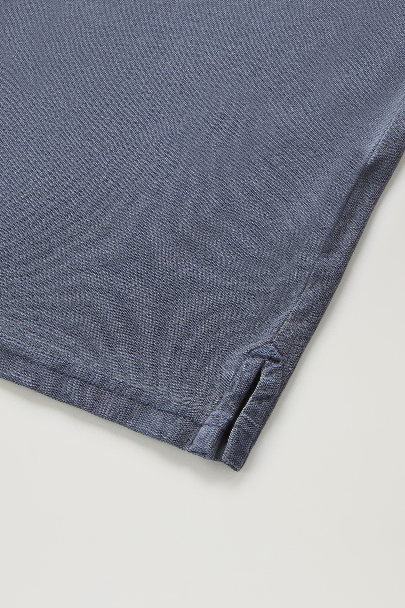 Mackinack Polo in Garment-Dye Stretch Cotton Piquet Blue photo 7 | Woolrich
