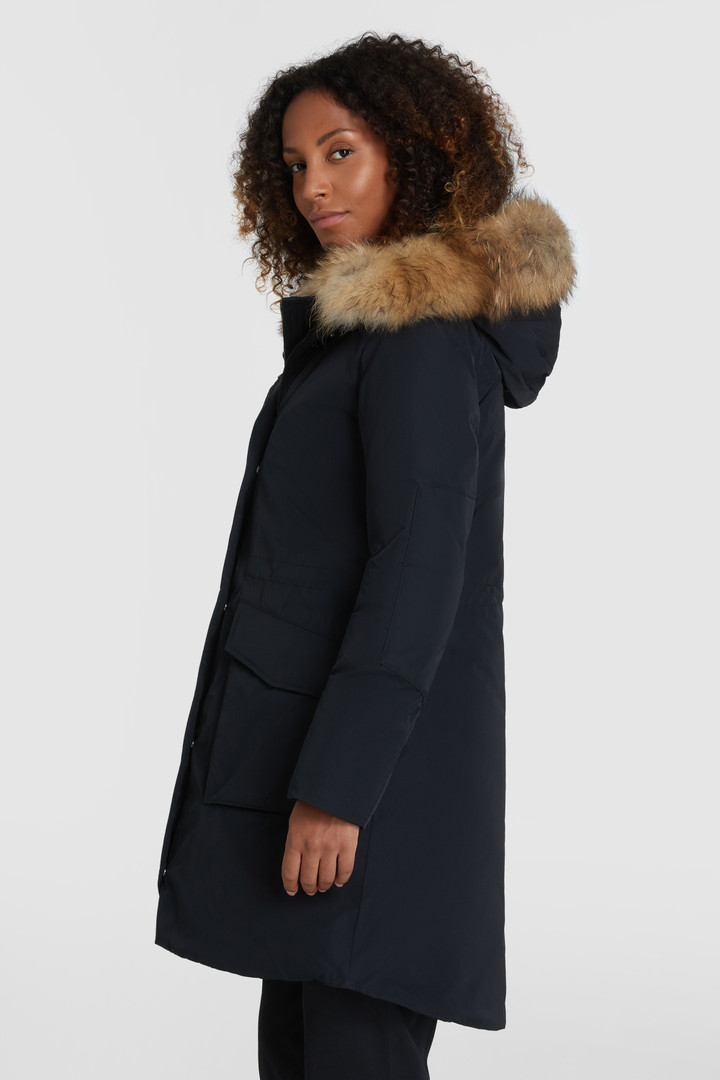 Parka Military con piel de mapache