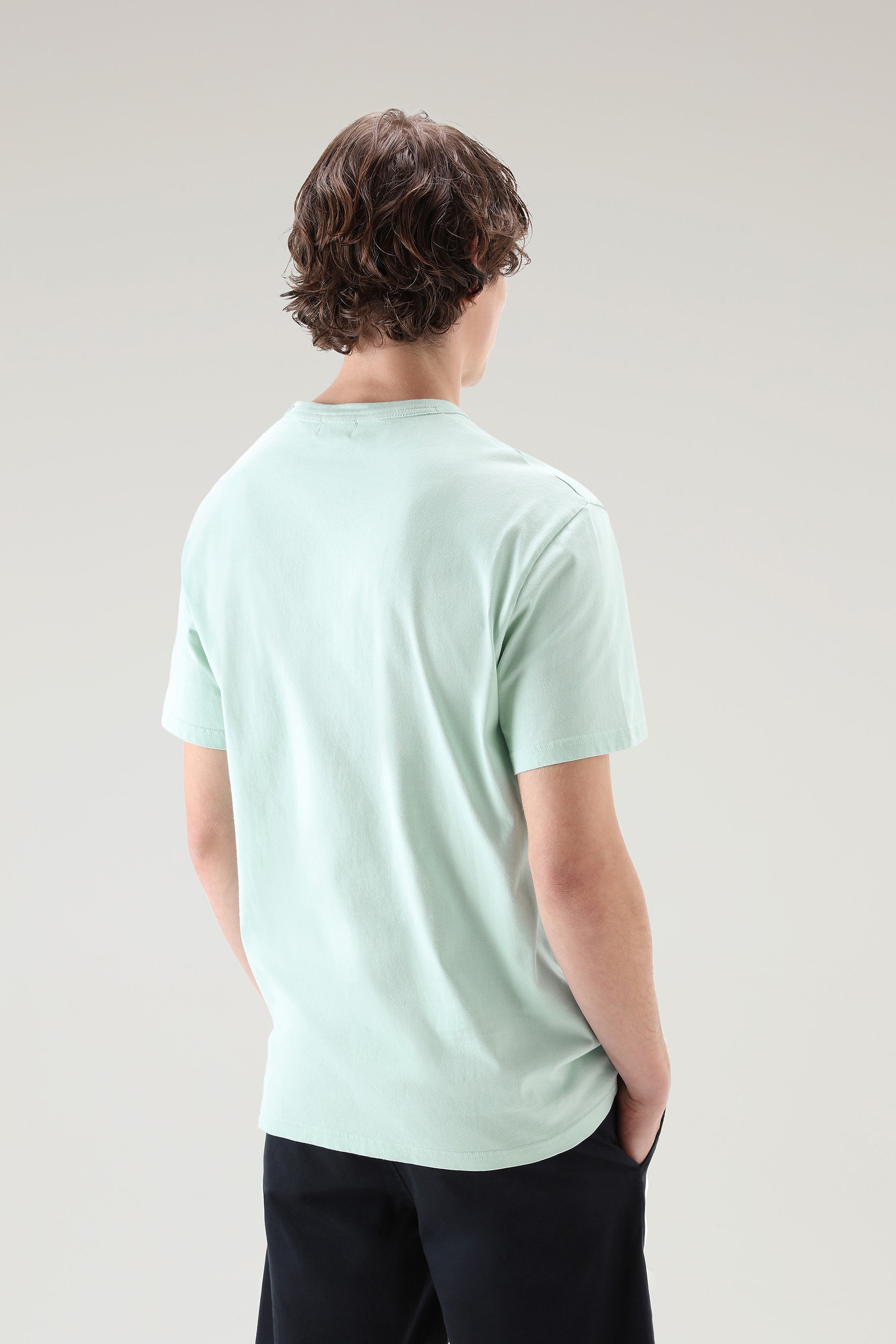 T-shirt in puro cotone con illustrazione verde photo 3 | Woolrich