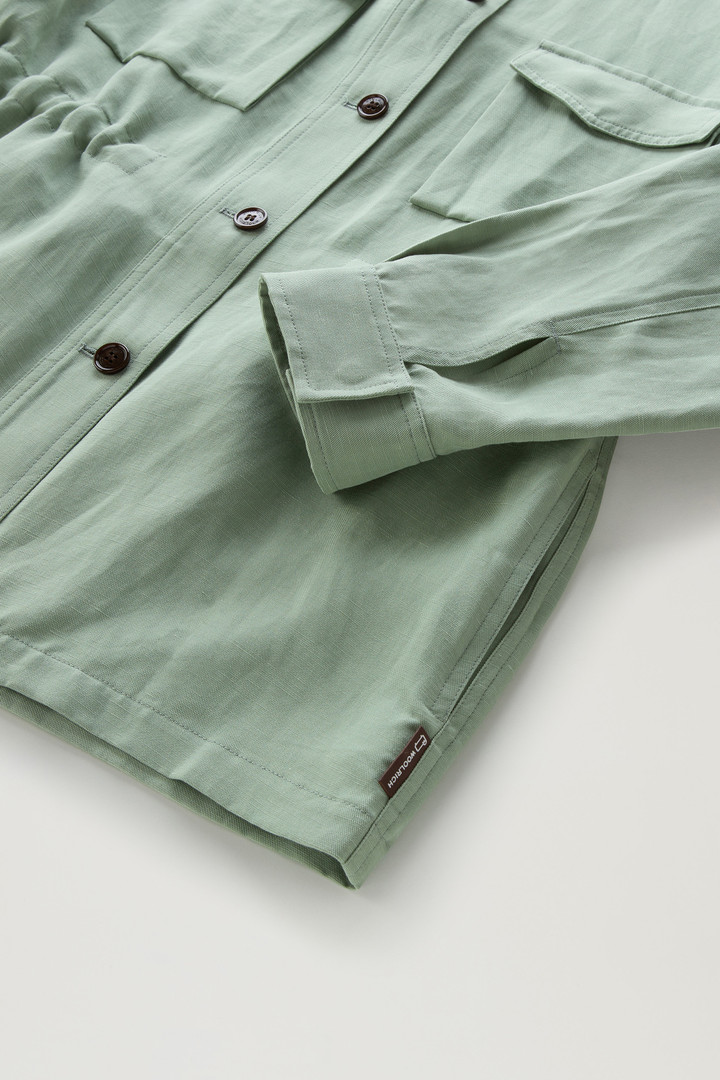 Overshirt in Linen Blend Green photo 7 | Woolrich