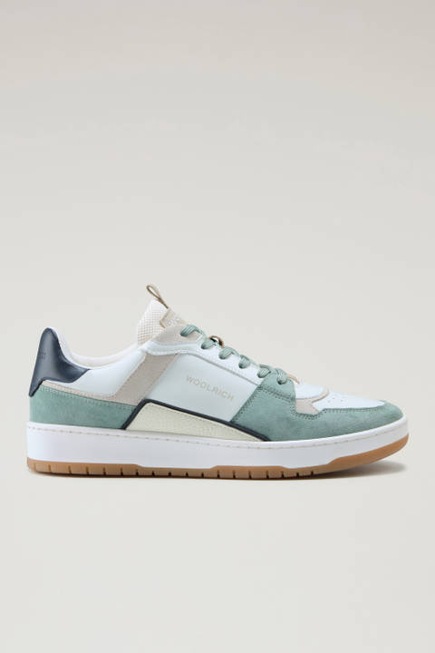 Classic Basketball Sneakers in Suede White | Woolrich