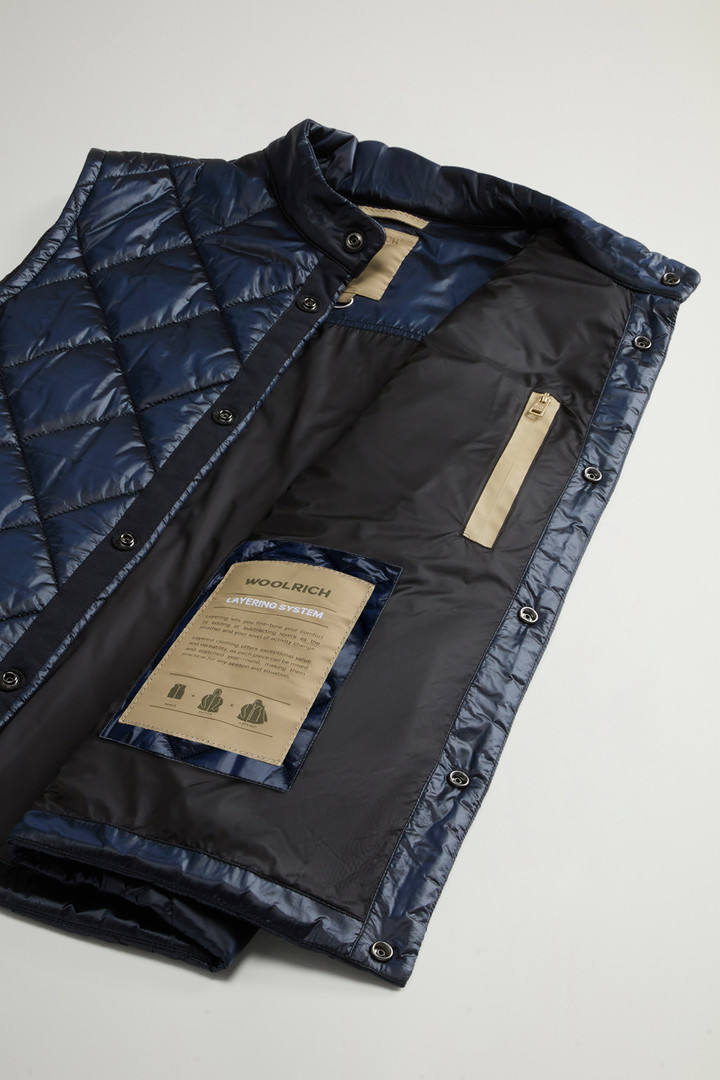 Yarn-Dyed Quilted Nylon Vest Blue photo 9 | Woolrich