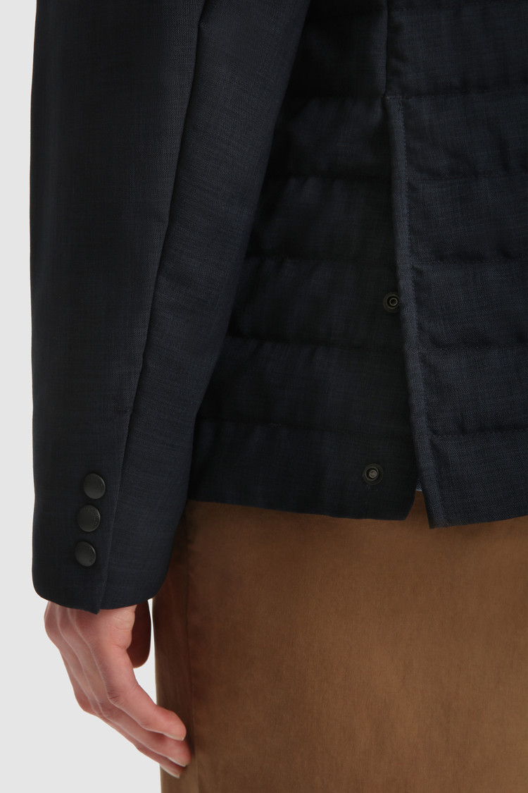 Blazer City en tejido efecto lana de alto rendimiento