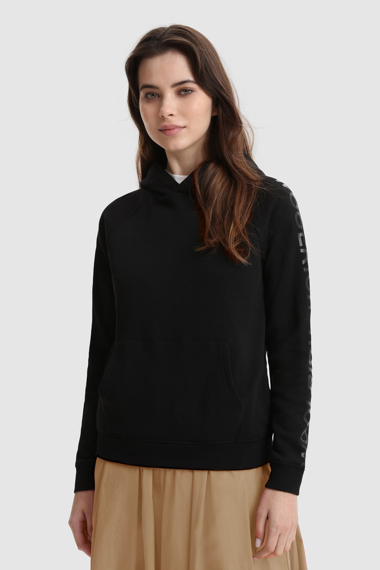 Sweat à capuche en molleton avec logo imprimé