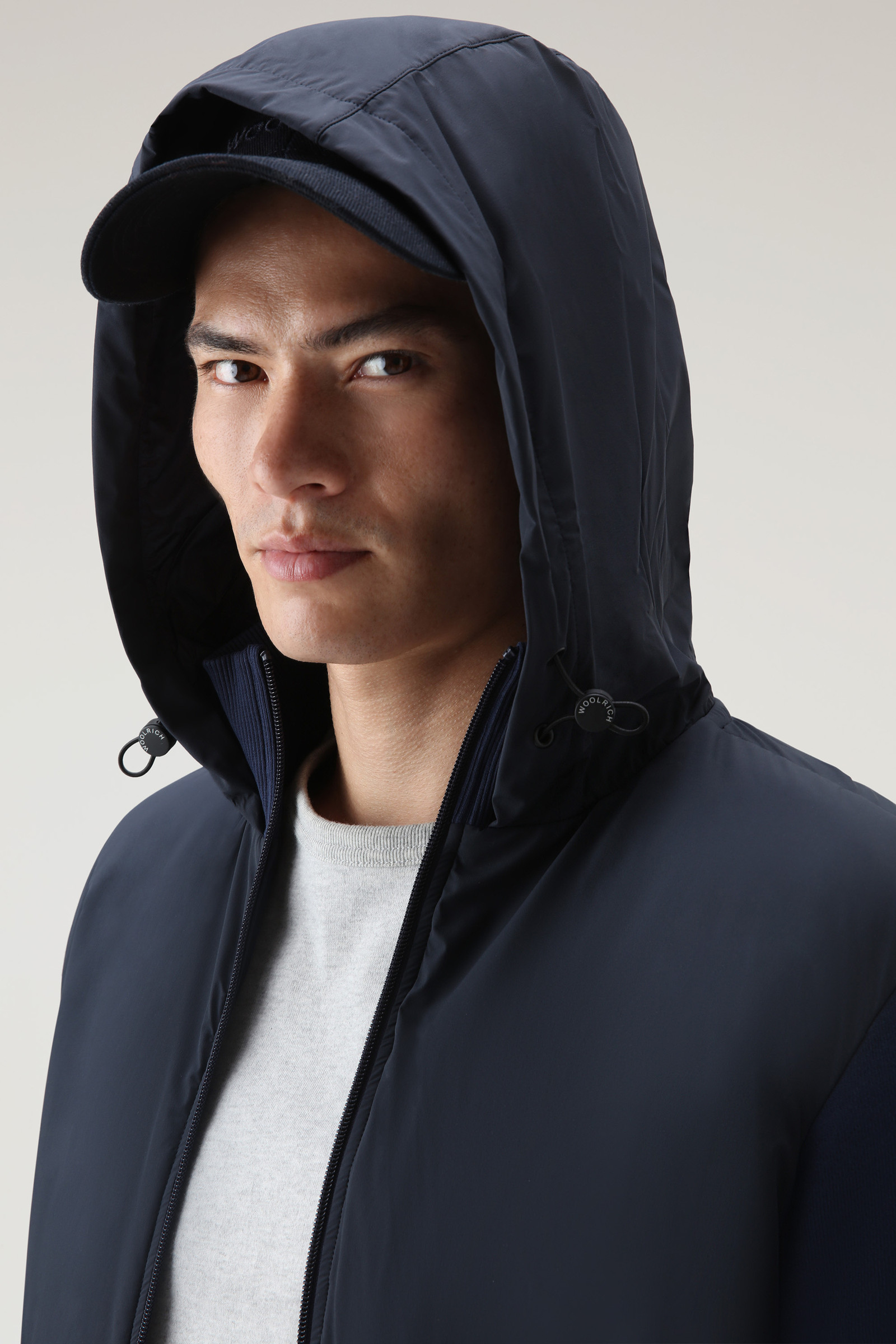 Kapuzenpullover aus Mikrofaser und Baumwolle blau photo 4 | Woolrich