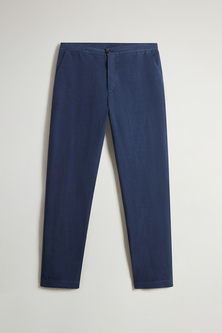 Garment-Dyed Cotton- and Linen-Blend Pants Blue photo 4 | Woolrich