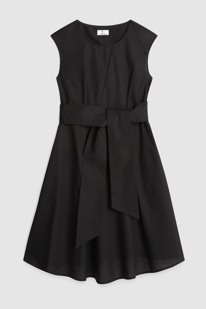 Kurzes Kleid aus Baumwollpopeline Schwarz photo 4 | Woolrich