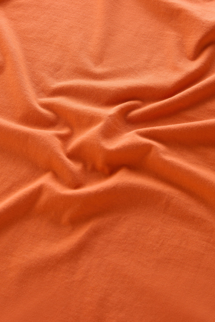 Pure Cotton T-Shirt with an Embroidered Logo Orange photo 7 | Woolrich