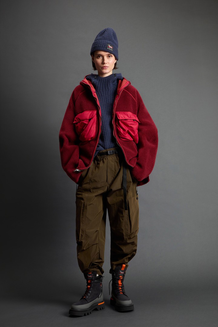 Hybrid Full-Zipper Hoodie Red photo 4 | Woolrich