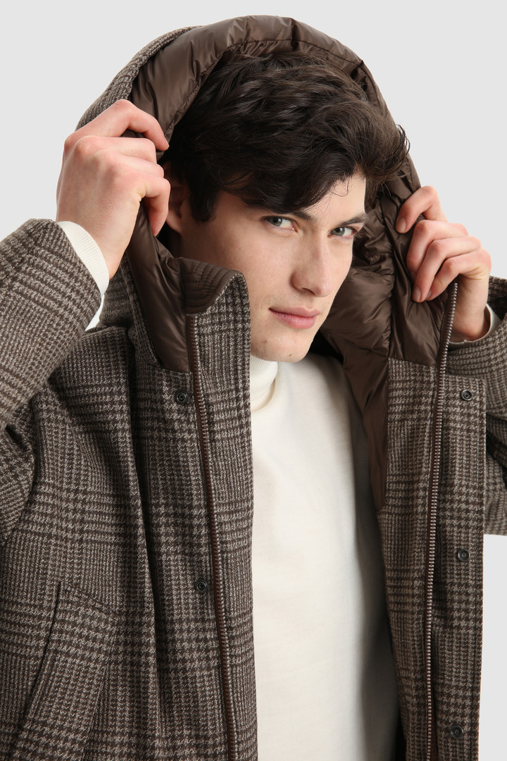 Luxury Polar Parka en laine écologique italienne confectionné avec un tissu Loro Piana