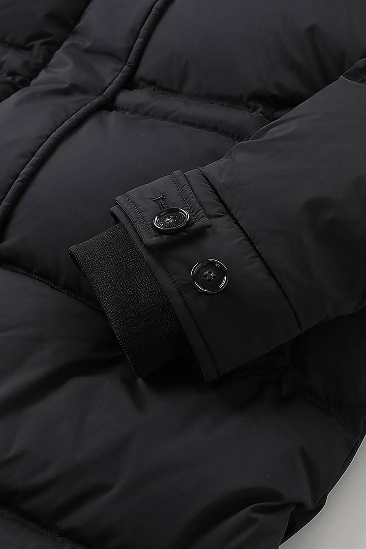 Hooded Alsea Down Jacket in Stretch Nylon Black photo 8 | Woolrich