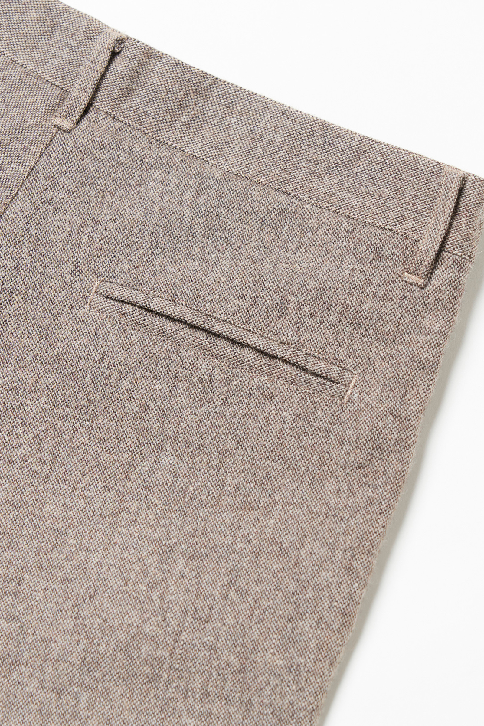 Men's Recycled Wool Tweed Pants Beige