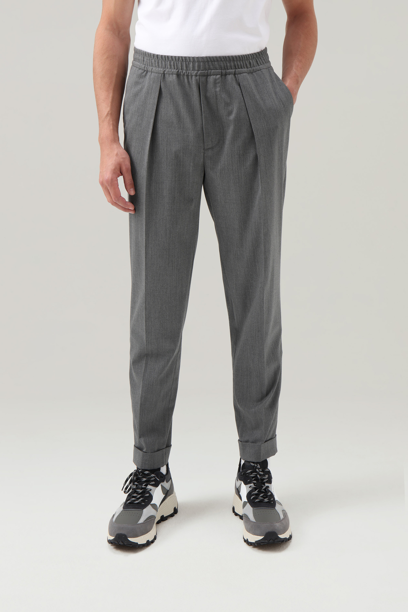 Men's Commuting Pants in Eco-Comfort Wool Blend Grey | Woolrich USA