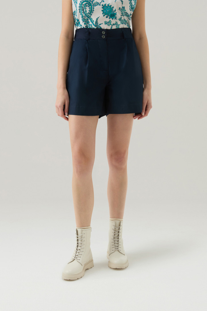 Shorts aus reiner Baumwollpopeline Blau photo 1 | Woolrich