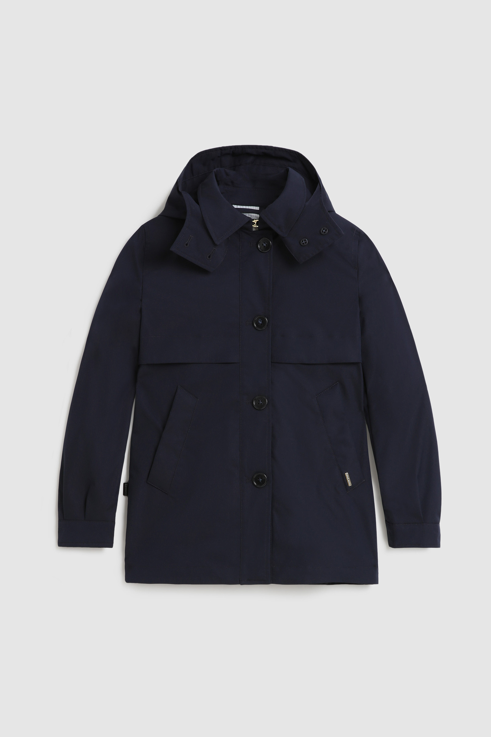Trench da bambina in Stretch Twill blu | Woolrich