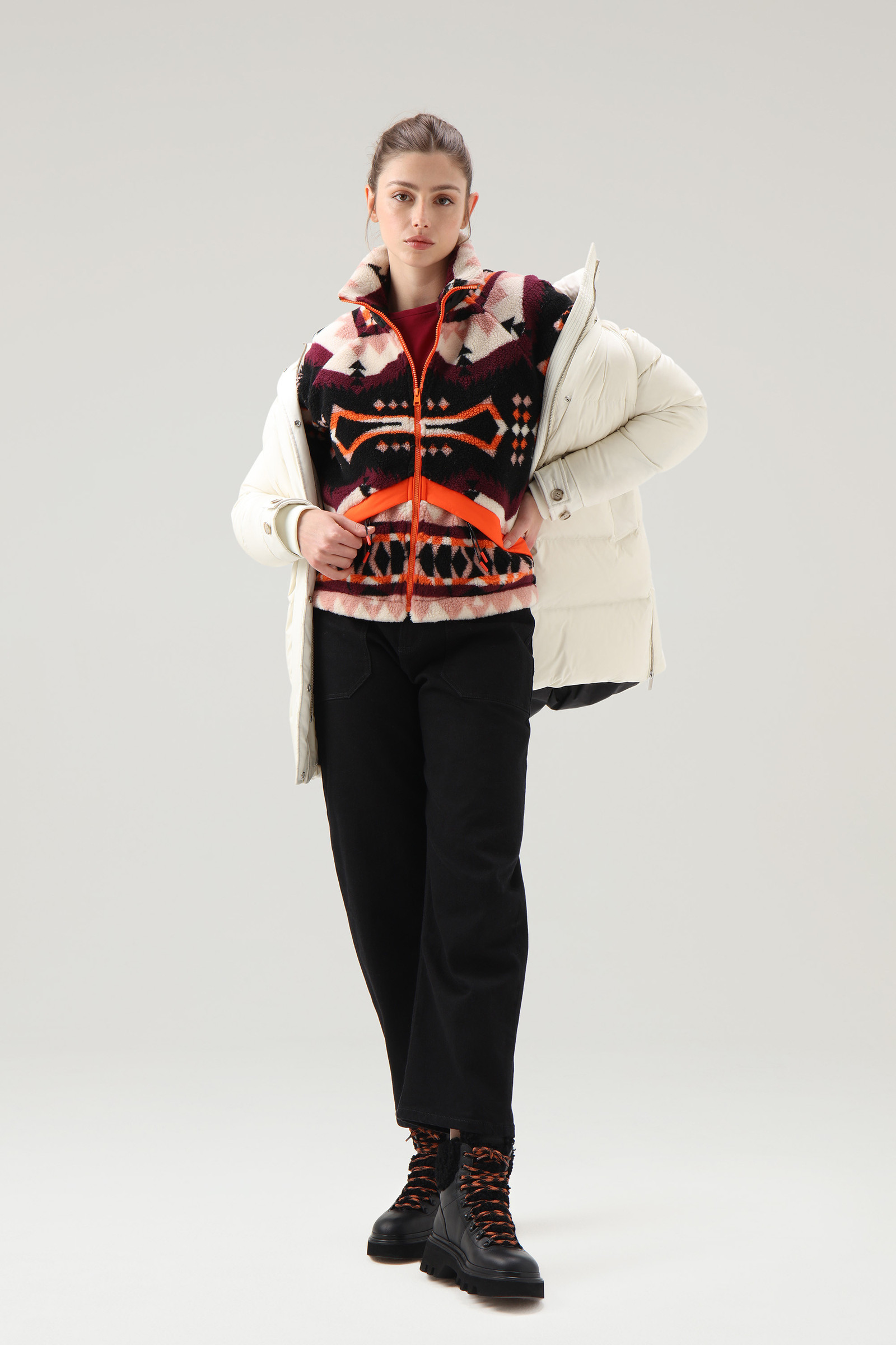 Woolrich Women's Wool-Blend Sherpa Jacket