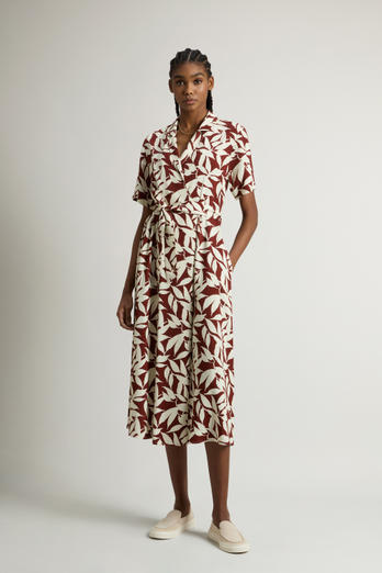 Wickelkleid mit Naturmotiv Rot | Woolrich