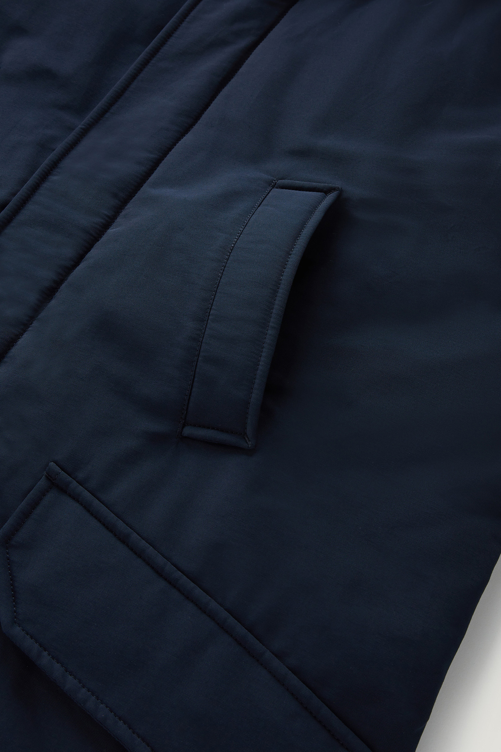 Daytona Parka aus Ramar Cloth mit abnehmbarem Fell blau photo 8 | Woolrich
