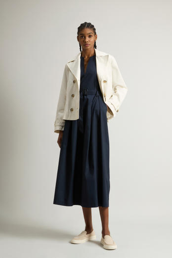 Pure Cotton Pea Coat White | Woolrich