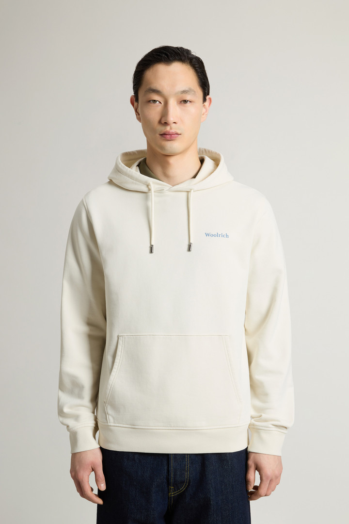 Pure Cotton Hoodie with Back Print White photo 1 | Woolrich