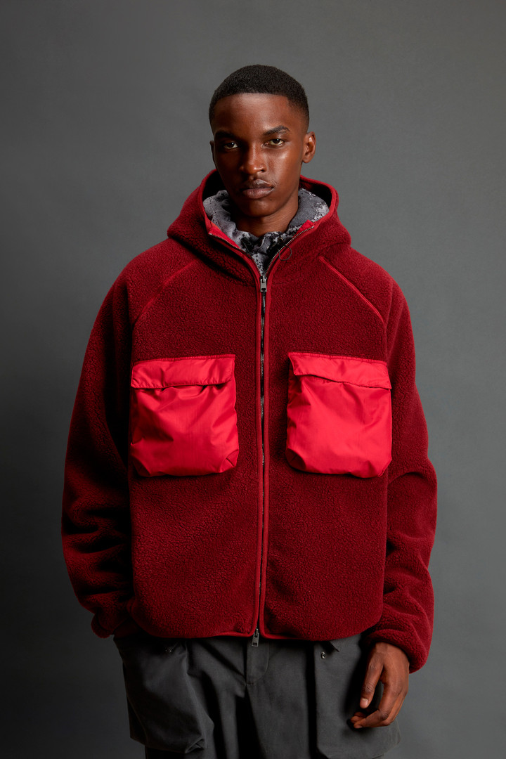Hybrid Full-Zipper Hoodie Red photo 1 | Woolrich