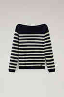 Melton Blue Medium Stripe