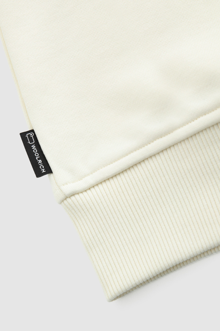 Felpa girocollo in cotone con logo vintage ricamato bianco photo 6 | Woolrich