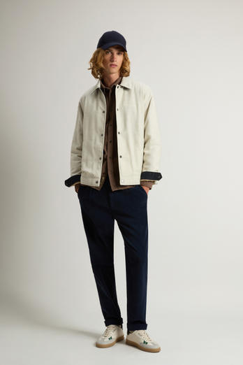 Keating Overshirt in Recycled Italian Wool Blend Beige | Woolrich