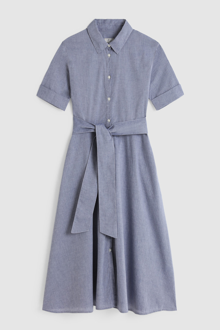 Long Dress in Light Chambray Cotton Blue photo 4 | Woolrich