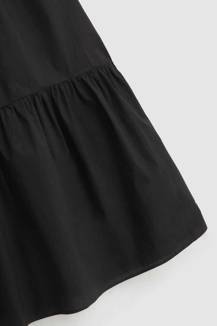 Ärmelloses langes Popelinekleid
