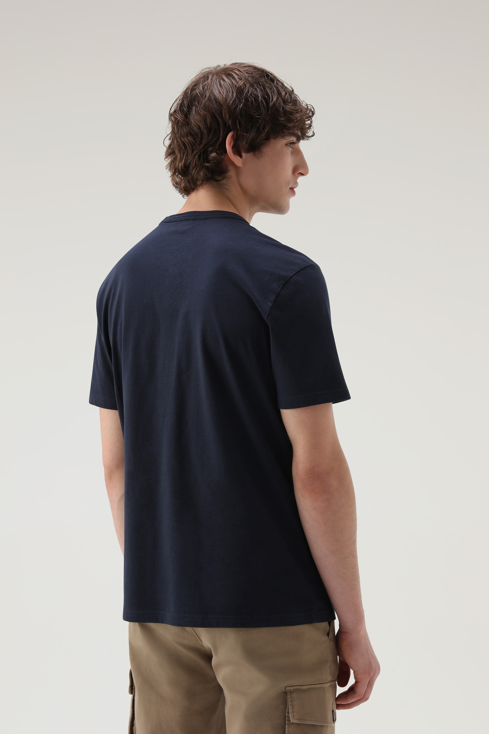 T-shirt Sheep en coton bleu photo 3 | Woolrich
