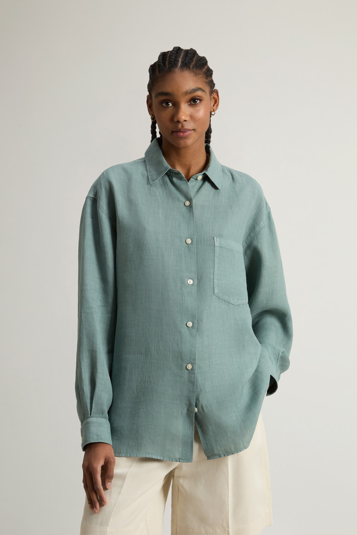 GD LINEN SHIRT Green photo 1 | Woolrich