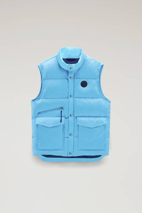 Aleutian Quilted Vest in recycled Eco Taslan Nylon Blue | Woolrich