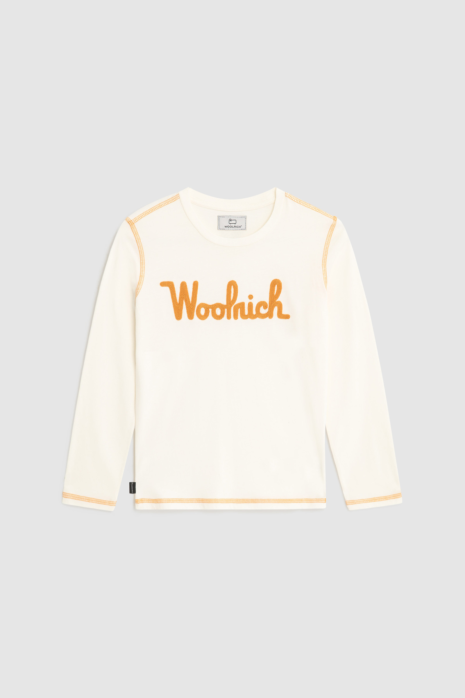 T-shirt voor jongens met geborduurd vintage Wit | Woolrich