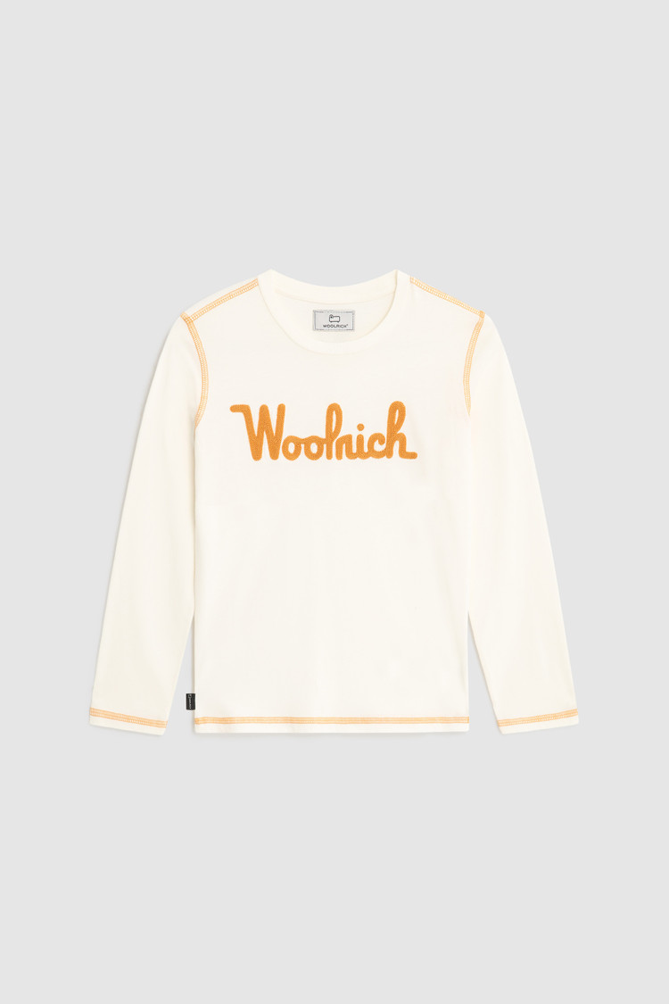 Maglia da bambino con logo vintage ricamato