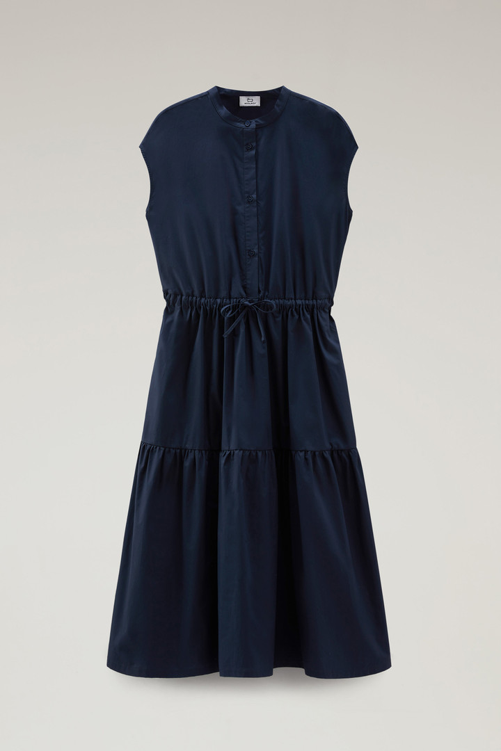 POPLIN LONG DRESS Bleu photo 5 | Woolrich