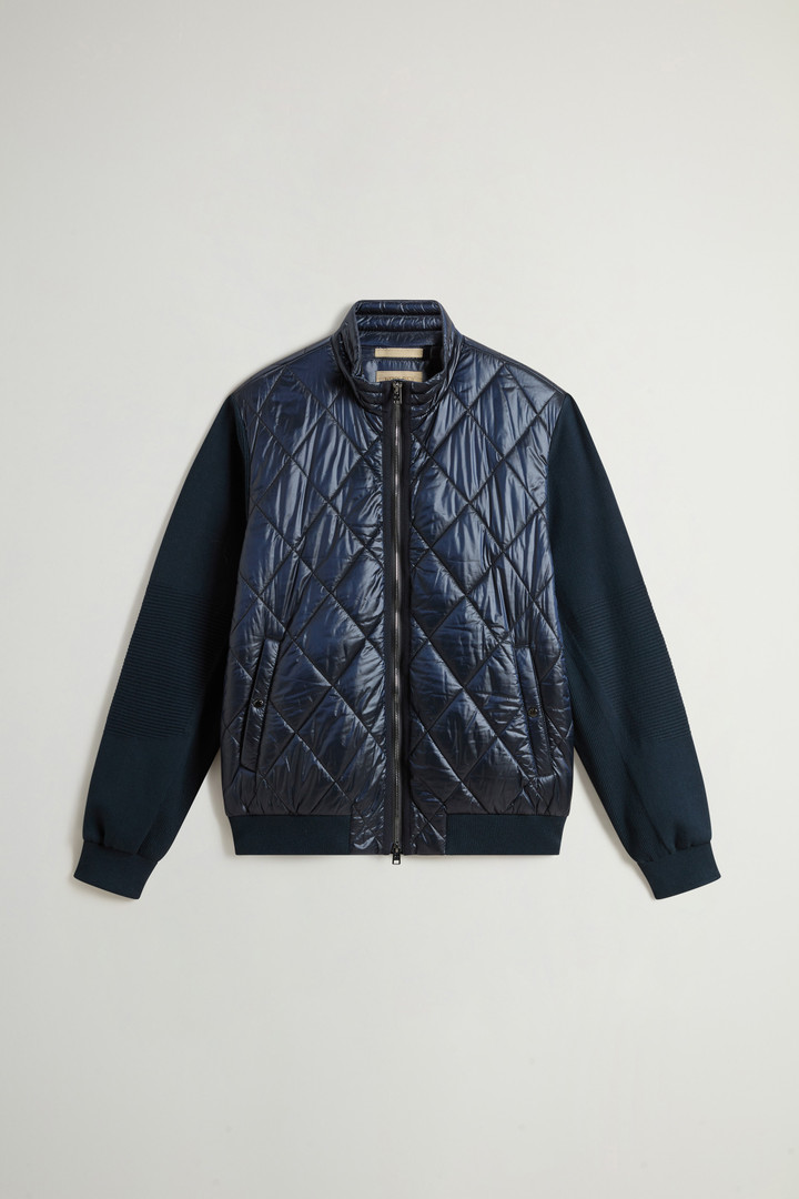 Gewatteerde hybride jas van garengeverfd nylon Blauw photo 1 | Woolrich