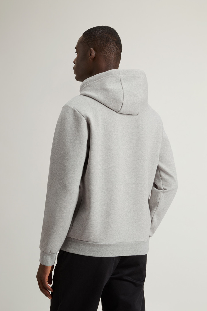 Hooded Sweatshirt in Cotton-Blend Interlock Gray photo 3 | Woolrich