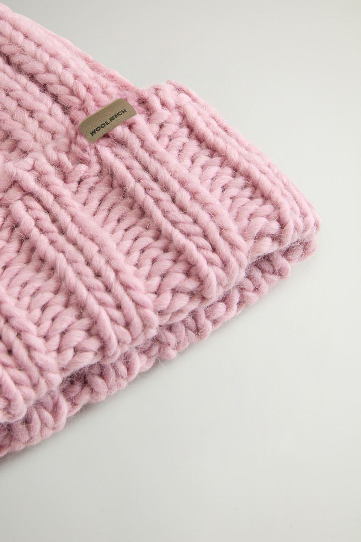 Ribbed Beanie in Wool and Alpaca Blend Pink photo 3 | Woolrich