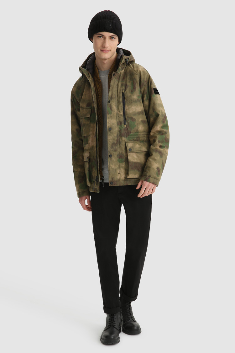 Jacke Mountain aus gewachster Camo-Baumwolle von British Millerain