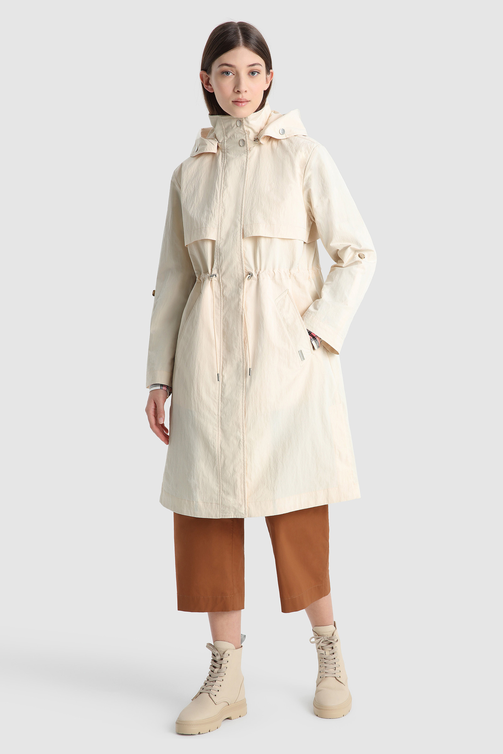 Parka ligera Briar con capucha desmontable blanco | Woolrich