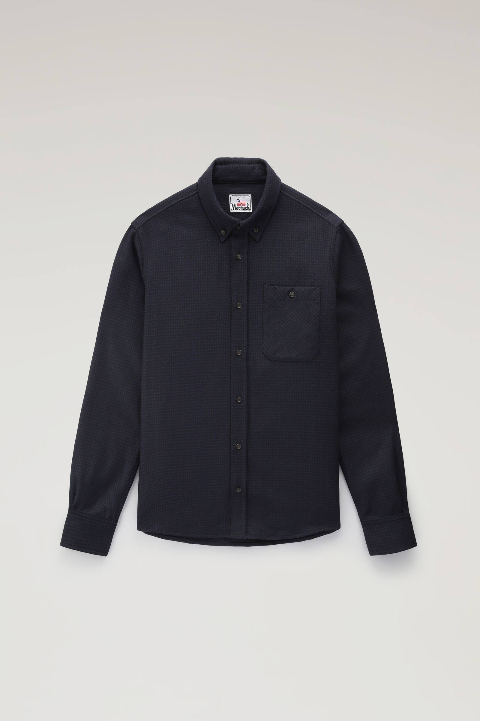 Wool Blend Trout Run Plaid Flannel Shirt Black | Woolrich USA