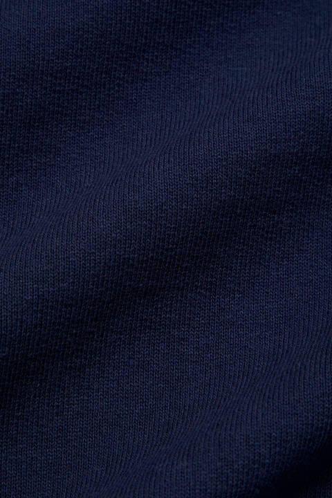 Pure Cotton Sweatshirt with Half-Zip Blue photo 2 | Woolrich