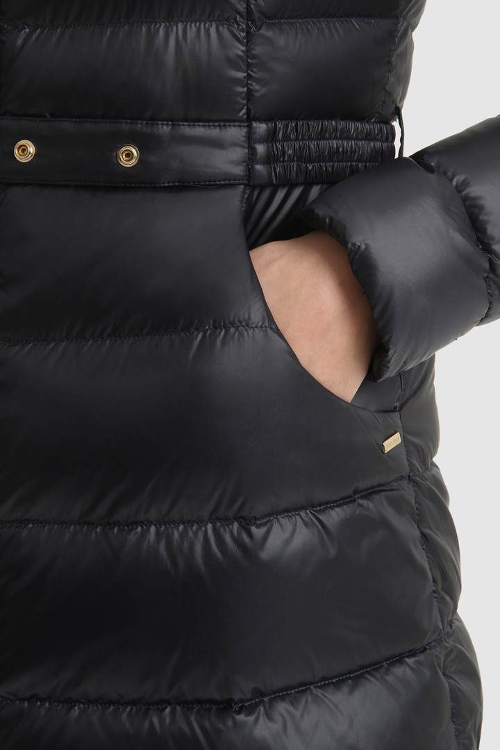 Giacca trapuntata Abbie in nylon satin con cappuccio