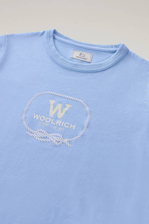 T-shirt voor jongens van zuiver katoen met grafische print Blauw photo 2 | Woolrich