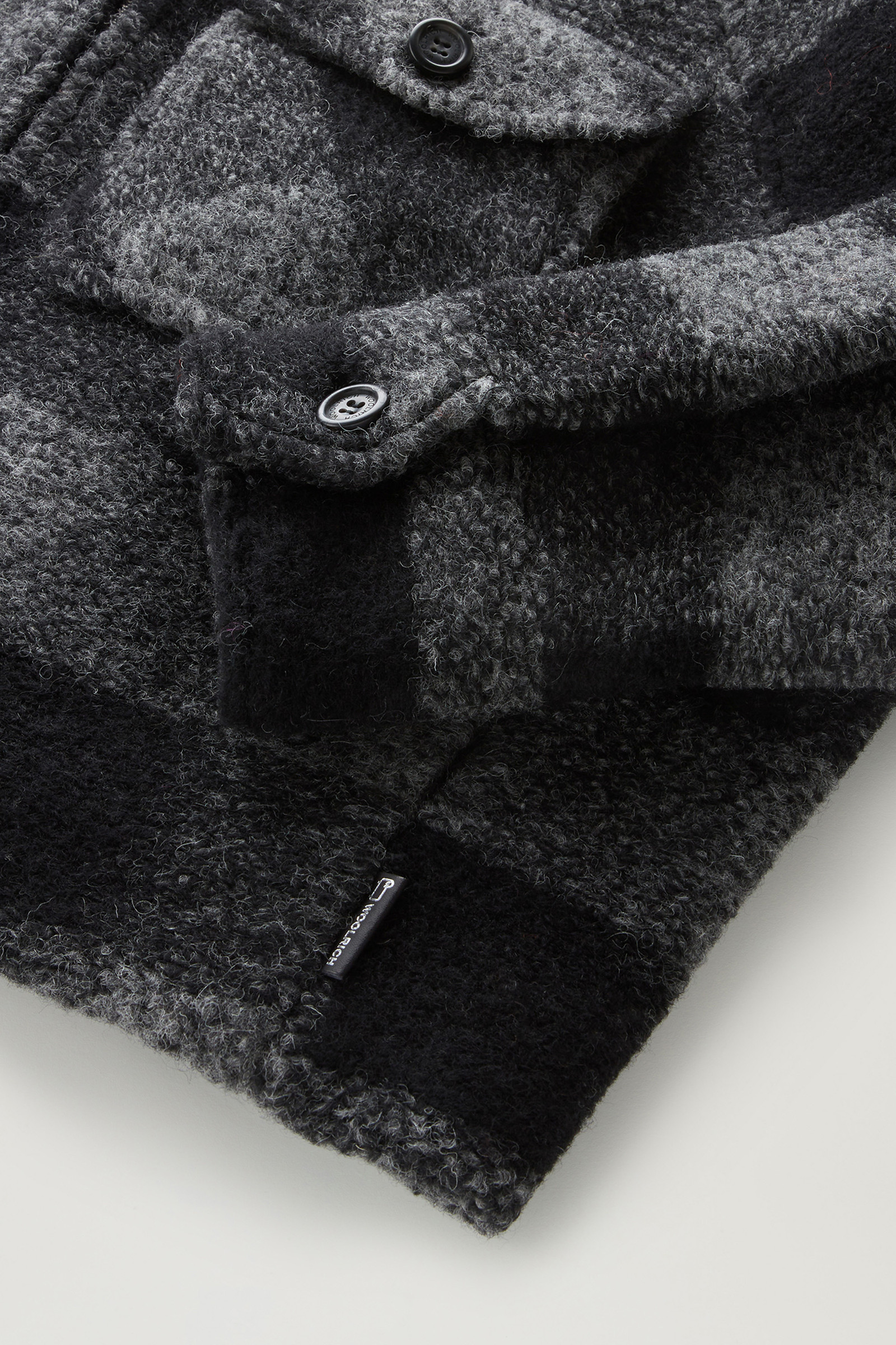 Gentry Overshirt in Wool Blend with Zip Black photo 7 | Woolrich